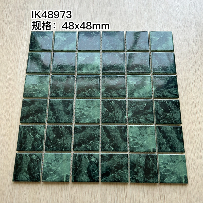 Grüne Farbe Mosaik Keramik Schwimmbad Glas Mosaik Fliesen Ik25972/25973/25975/48972/48973