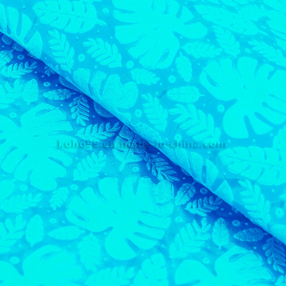 Light Blue Leaf Embossed Cloth for Gift Packing