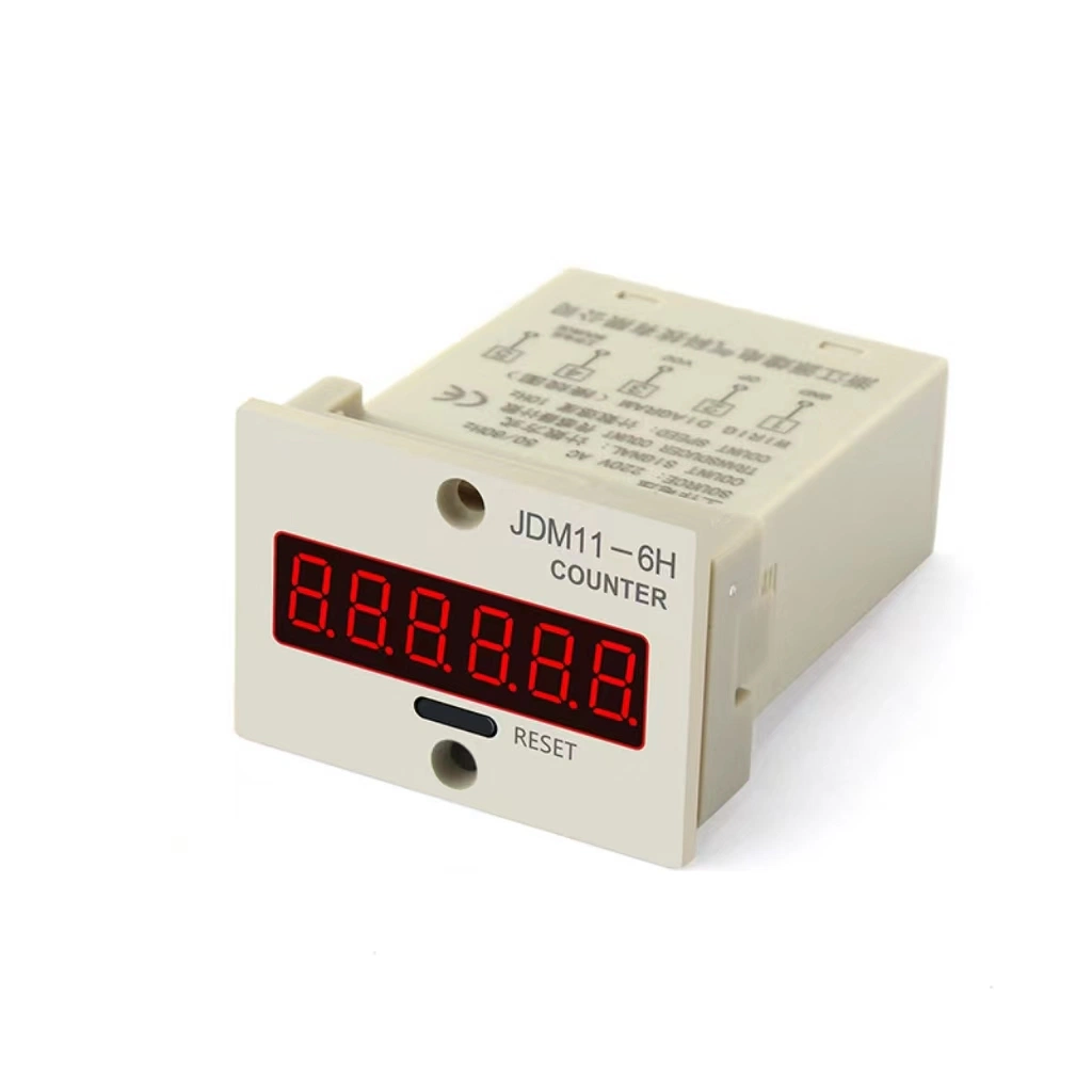 Elektronischer Impulszähler mit Dm11-6h AC220V DC24V 6-stelliger digitaler Zähleranzeige