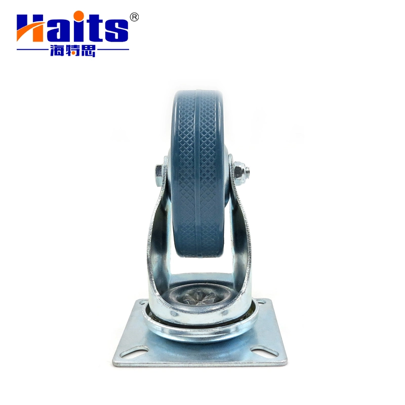 Rubber Nylon Light Duty Zinc Alloy Plate Trolley Wheel