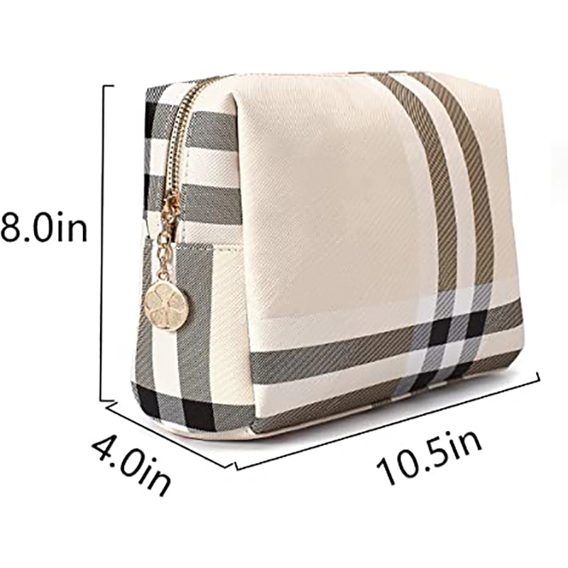 Travel Makeup Large Wide-Open Pouch Women Toiletries Brushes Lady Cosmetic Bag