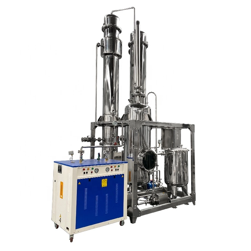 Lab Top Molecular Distillation Whey with Christalisation Glass Falling Film Evaporator Extraction for Alcohol Ethanol