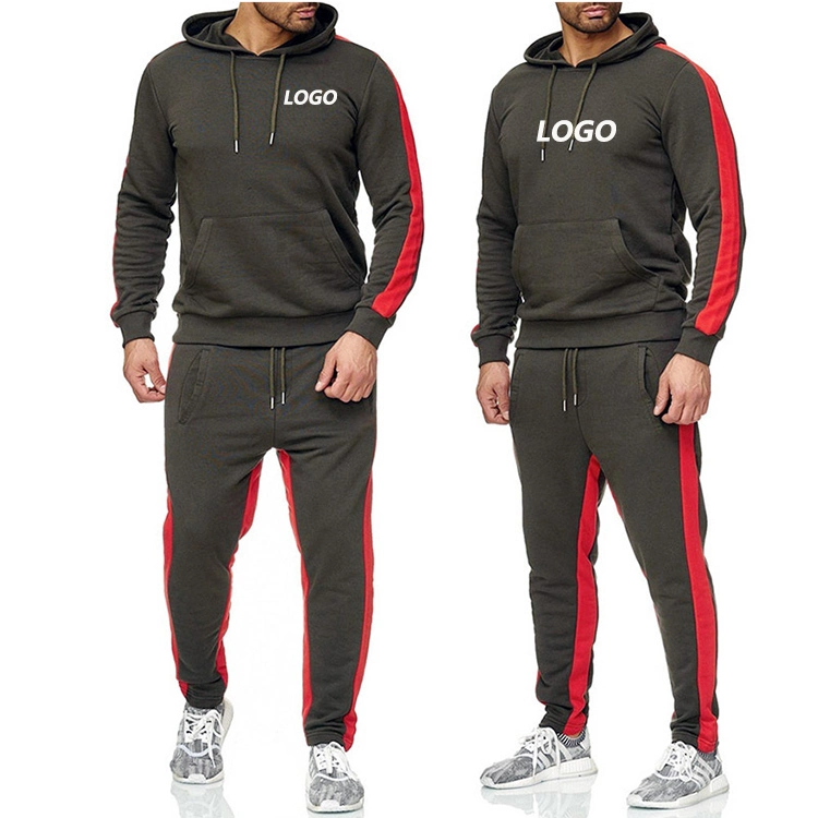 Commerce de gros Plaine de jeux de sports de l'épissure du coton couleur vide survêtement Jogger Mens survêtement personnalisé