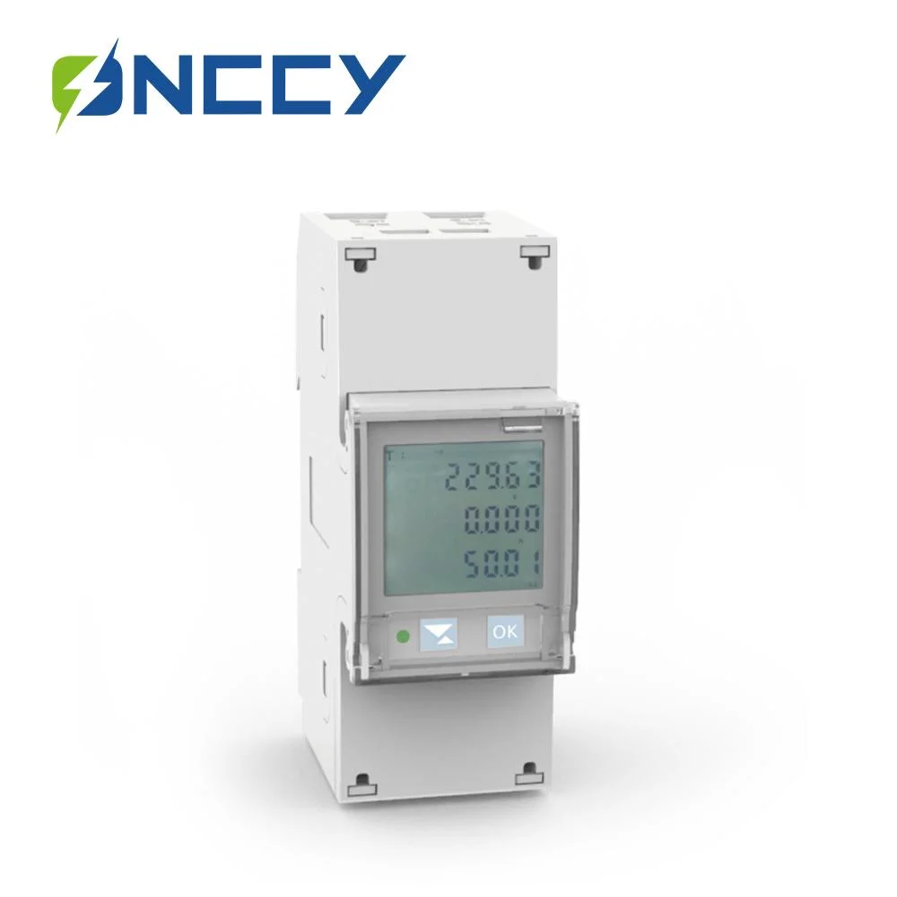 AC Energy Meter Type Three-Phase Electrical Meter 3-DIN Module 6 Digit Solar Power Meter