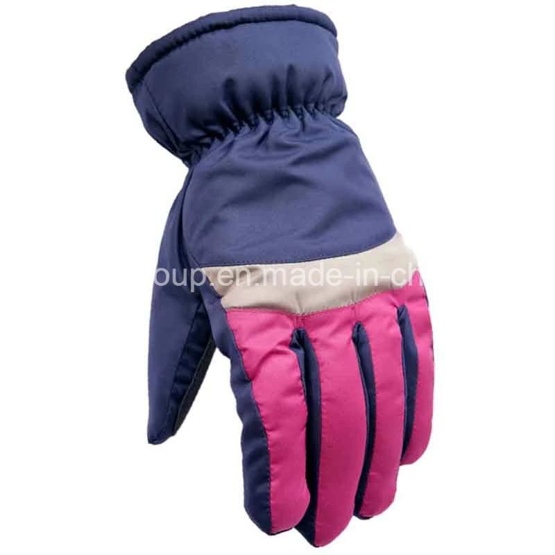 Popular Adult Women Contrast Color Fashion Winter Ski Sports Gloves