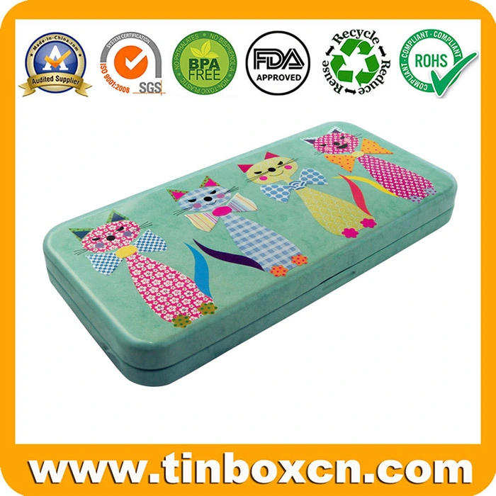 Empty Custom Metal Pencil Tin Box for Writing Case Gift Packaging