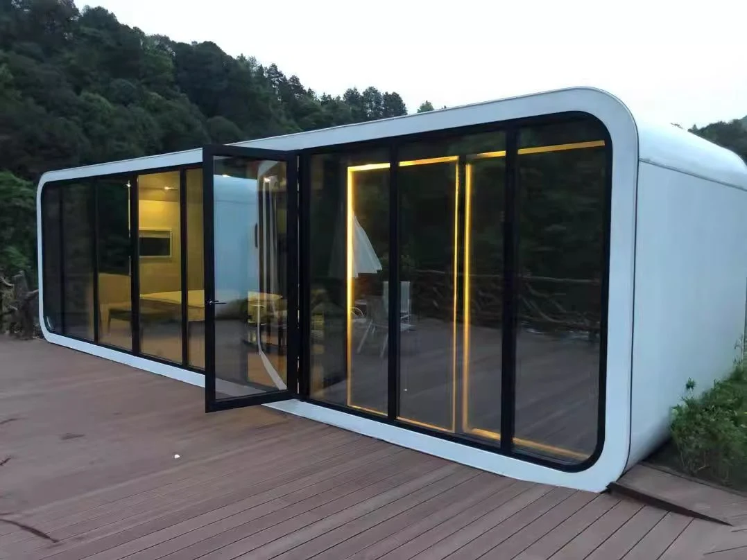 Die Neueste Mode Prefab Apple House Portable Office Mini Cabin Haus Hotel Hohe Qualität Isoliert Garten Zimmer Arbeits Studios