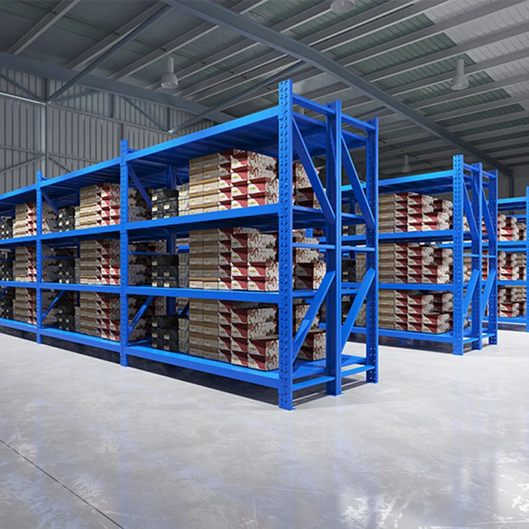 Factory Price Storage/Display Shelves Long Span Steel Metal Light Storage Rack Shelf with European Quality Standards