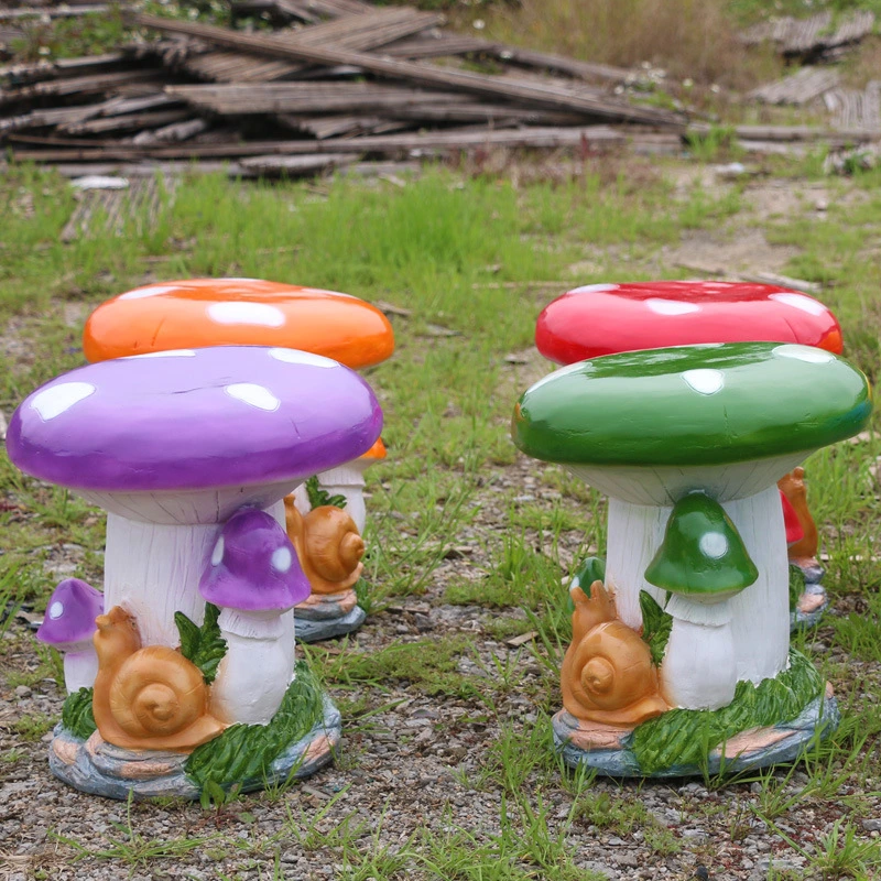 Modern Garden Decorations Large Mushroom Shape Stool Chair