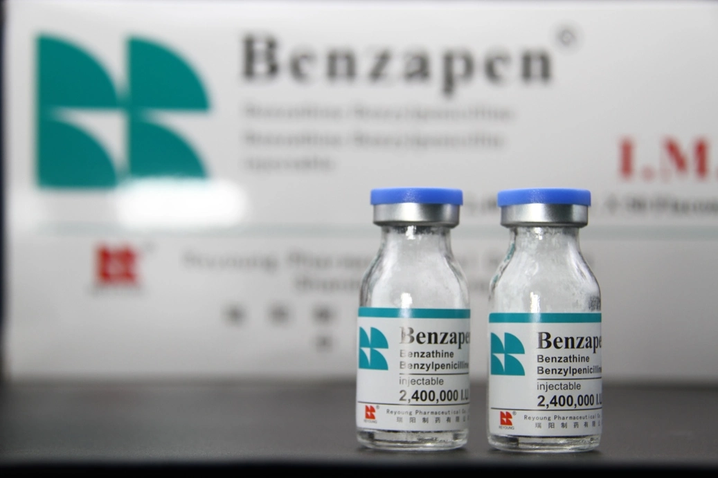 Sensible/antibióticos penicilina Penicilina benzatínica, para la inyección/GMP certificado/0.6Mega; 1.2Mega; 2.4mega