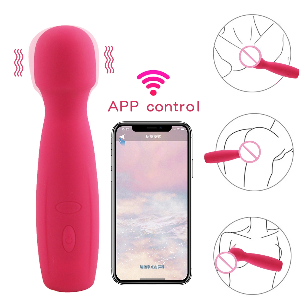 Diseño único Venta caliente G-Spot Dildo USB recargable Impermeable Mini Varita Corporal