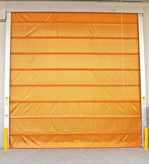 Industrial Windproof Wind Resistant High Speed Fast Vertical Lift Action Belt Automatic PVC Soft Fast Stacking up Rolling Rapid Traffic Door