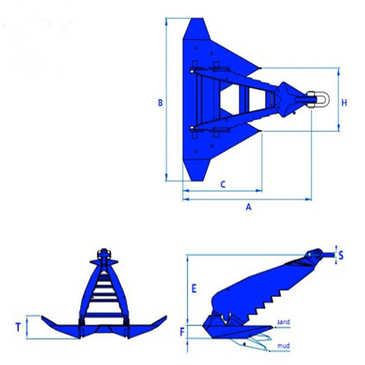 4000kg Offsore Anchor High quality/High cost performance Marine Manufacturer