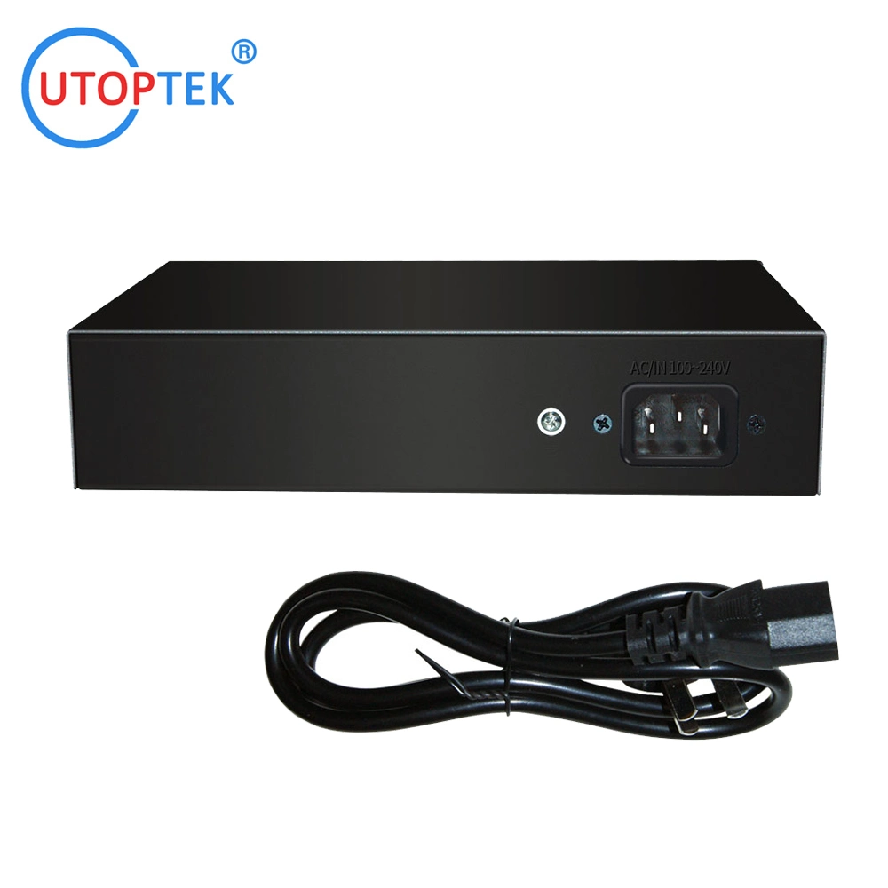 China Manufacturer Best Price 250m 10/100m 4port Poe+2UTP Uplink Mini Poe Switch for CCTV Network