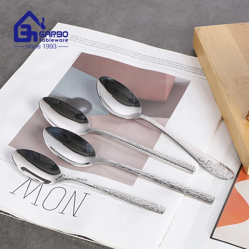 Factory Direct Bulk Price Stainless Steel Flatware Cutlery Mirror Polish Dinner Spoon Coffee Tea Spoon