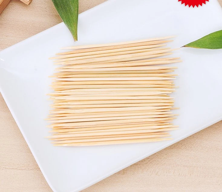 2022 Factory Direct Sale Disposable Double Pointed Smooth Surface Bamboo Toothpicks