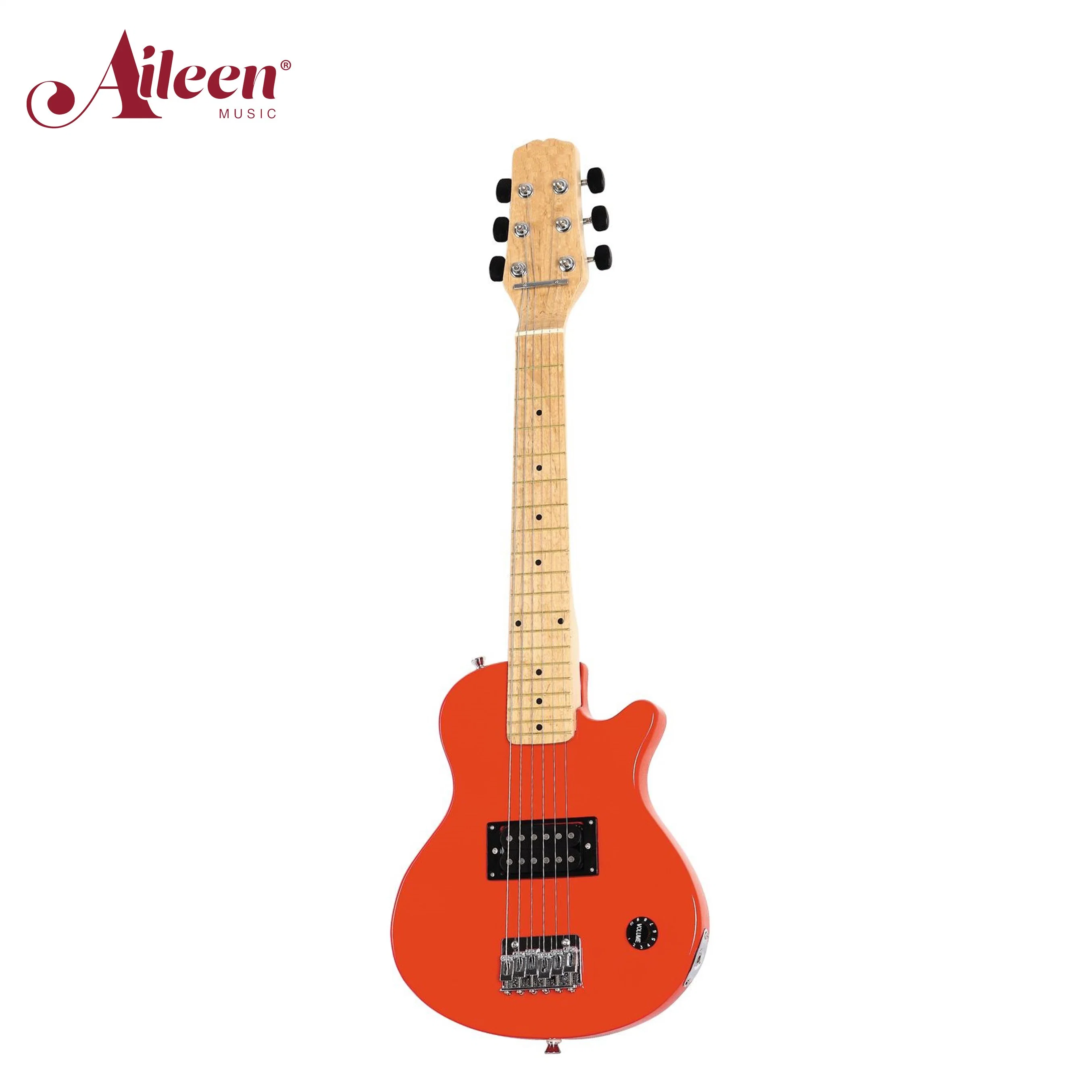 Mini Electric Solid Wood Top and Body with Maple Neck Electric Guitar (EGM102)