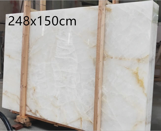 White Marble Stone Onyx Marble Slab Interior Floor Wall Tile