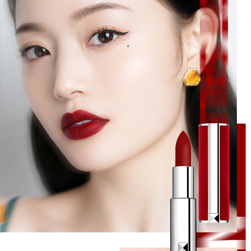 OEM Sheepskin Red Velvet Matte Lipstick Moisturizing Full Color Lasting Makeup Customization