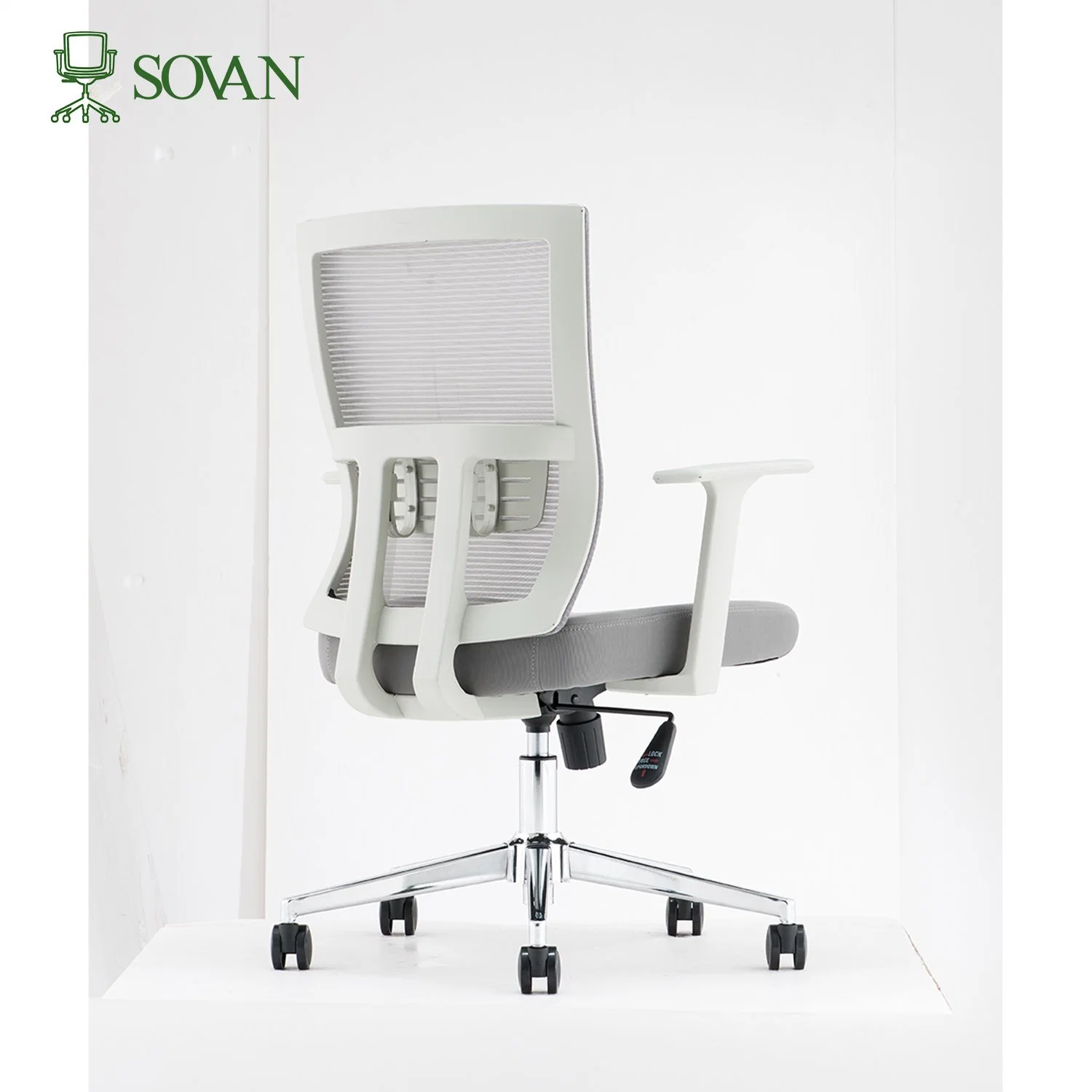 Modern Swive Middle Back Mesh Ergonomic Home Office Chairs with Adjustable Lumbar Support