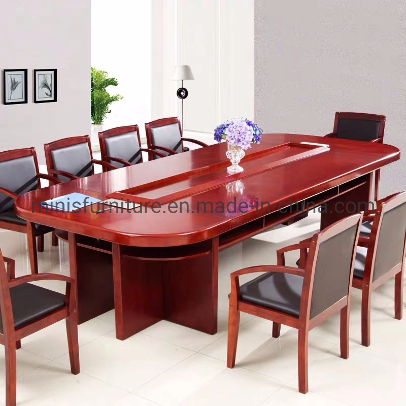 (M-CT332) Office Furniture Conference Room MDF Veneer Rectangle Meeting Table with Chairs