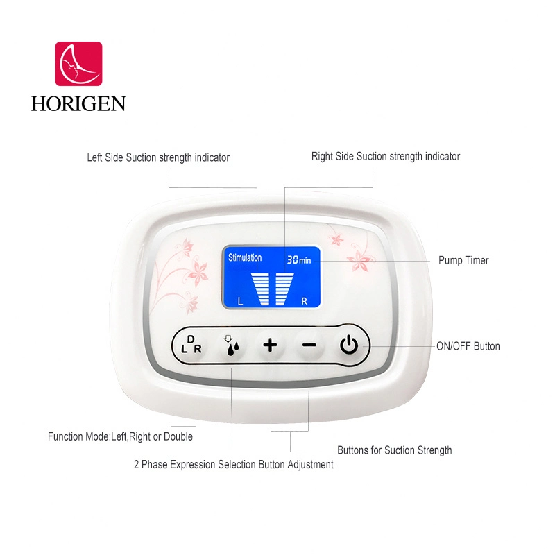 Horigen Double Breast Pumps Dual Electric Breastpumps for Woman Breast Feeding Pump