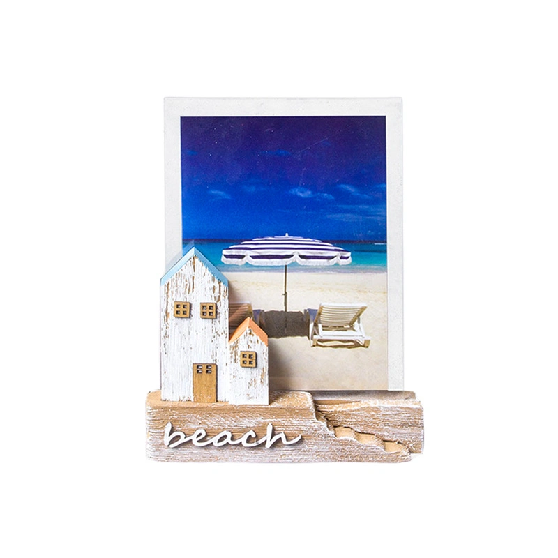 Mediterranean Beach Photo Frame Resin Decor Modern Minimalist Style Hanging