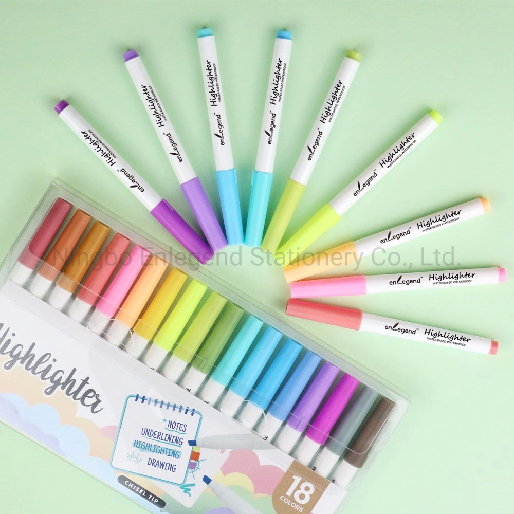 12pcs Pastel Color Drawing Highlighting Pen Highlighter Private Label