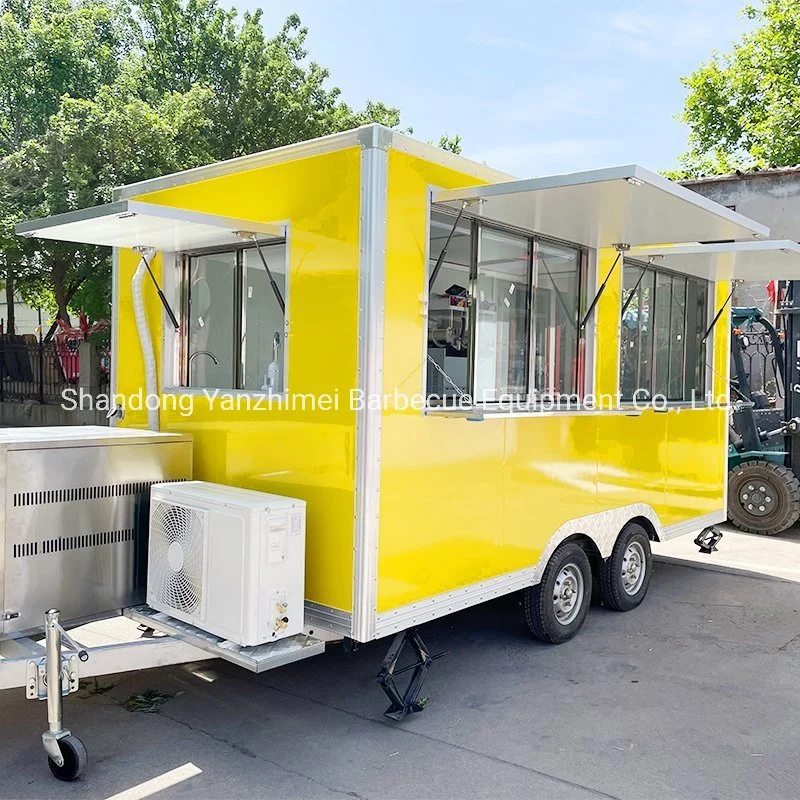 Mobile Kitchen Fast Food Cart Pizza Taco Food Trailer BBQ Food Truck for Sale