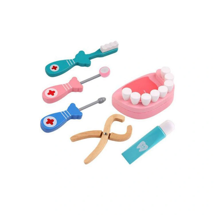 Wooden Kids Pretend Dentist Toy Play Set