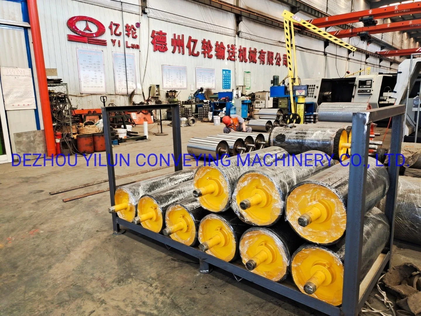 Conveyor Belt Non-Drive/Head/Bend/Take up/Snub/Tail Rubber Lagging Drum Transmission Pulley