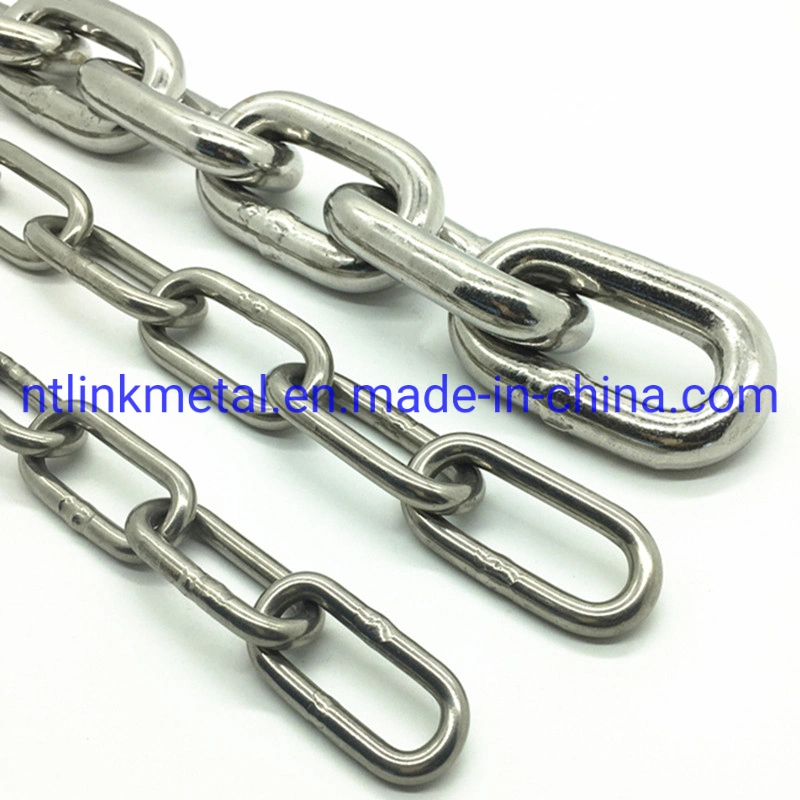 G50 16mm High Strength Flash Welding Stainless Steel Link Chain SS304 SS316