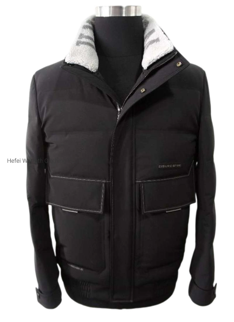 Los hombres Down Jacket breve Deportes al aire libre más gruesa Chaqueta Plus Size