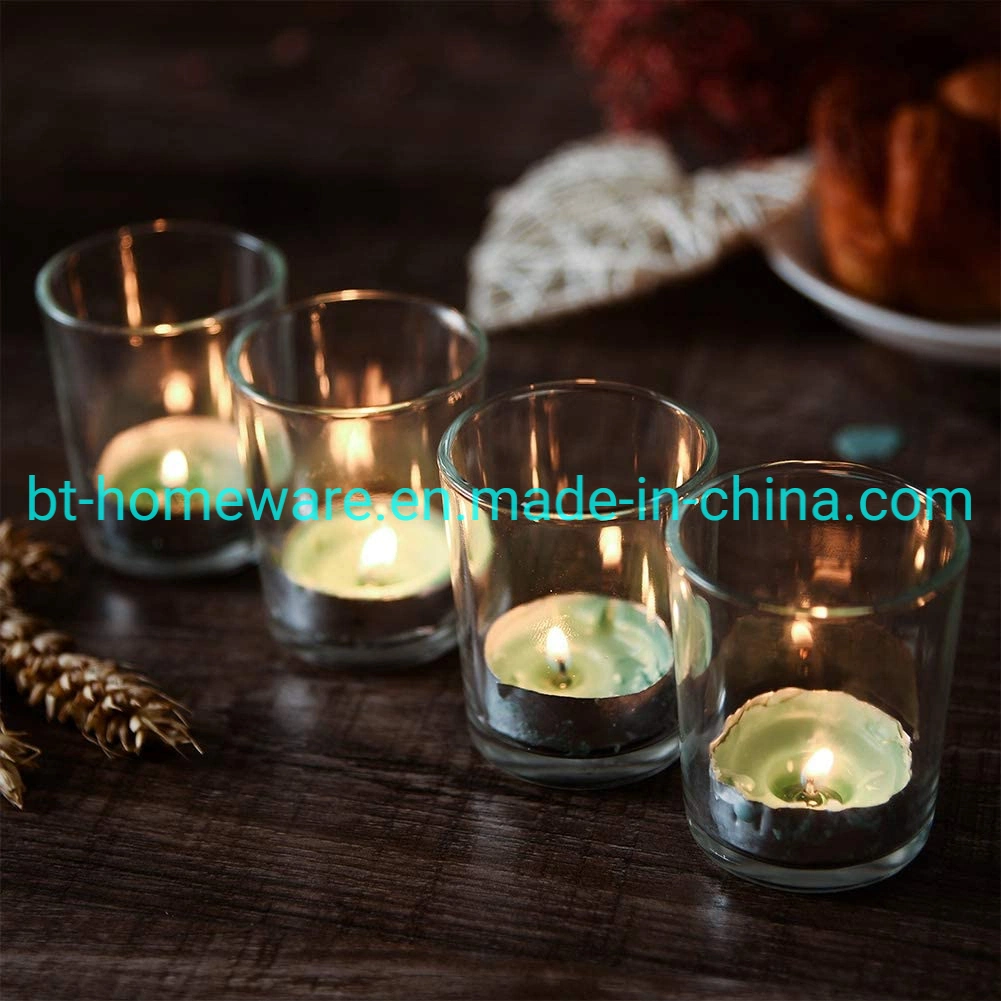 82ml 2oz 2.5oz Glass Transparent Tea Candle Holder for Wedding Decoration and Home Decoration