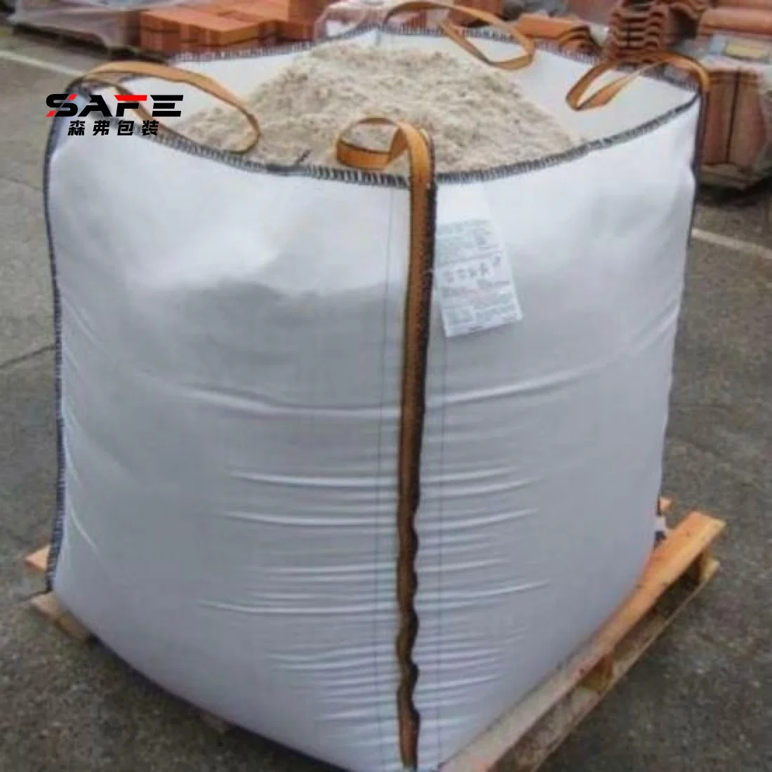 100*100*110 Four-Sling Bottom Bag with Inner Film Ton Bag Industrial Chemical Cement Jumbo FIBC Bag