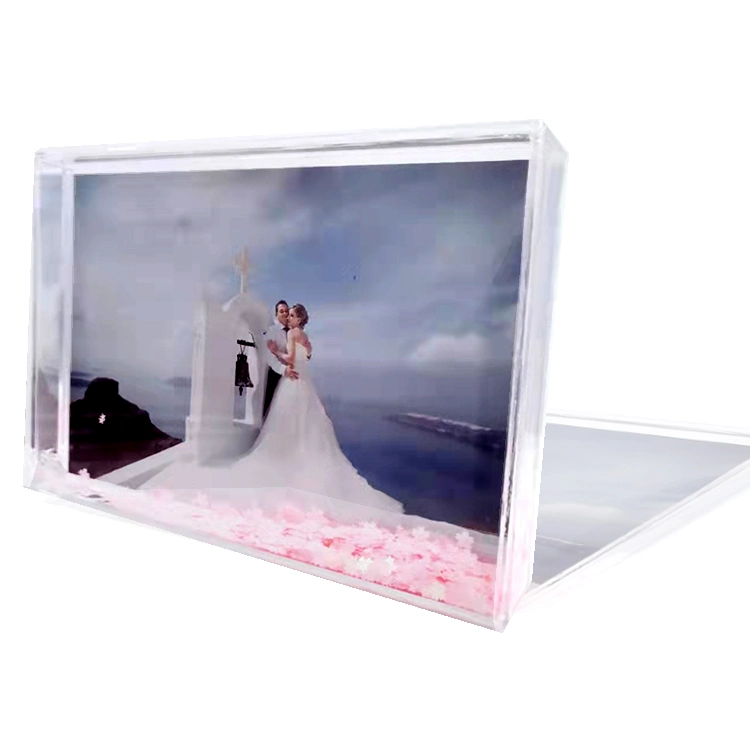 4*6 Inch Glitter Shake Frame with Water Acrylic Wedding Gift