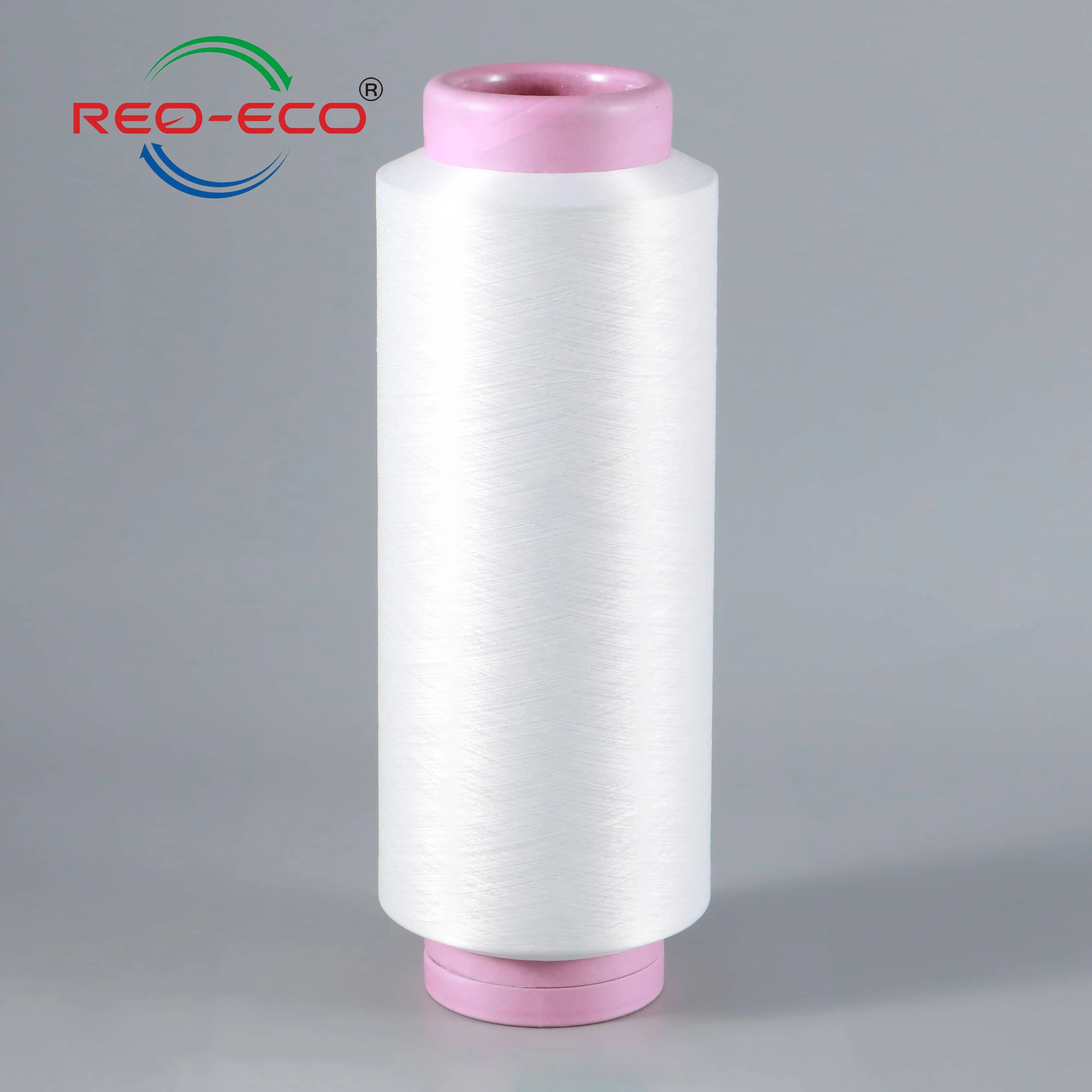 100% Recycled Post-Consumer Dyed POY 75D/72f Polyester Filament Yarn with Grs Oekotex