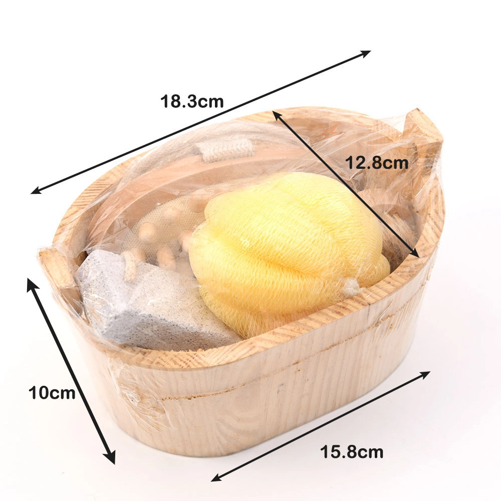 Promotion Personal Care Product Kit Wooden Bucket Bath SPA Gift Set