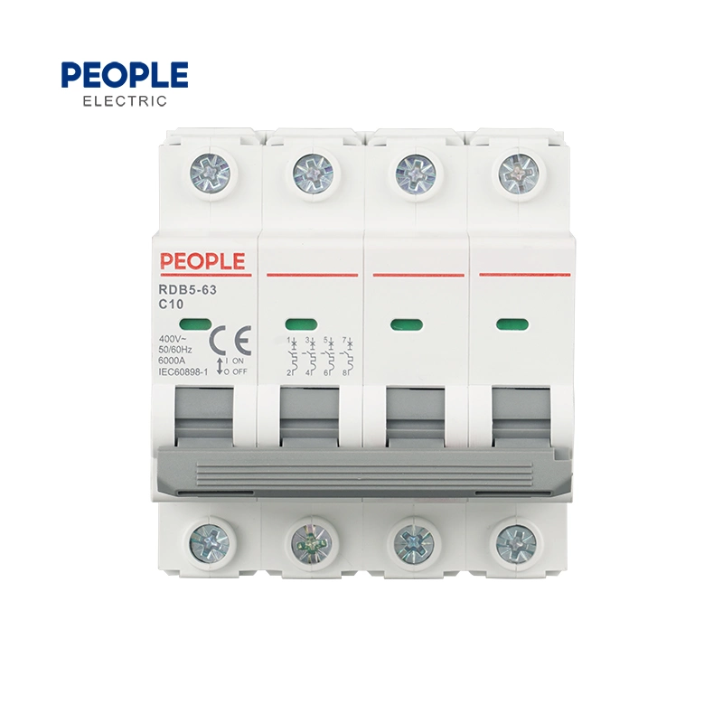 People 3p Rdb5le-63 3p+N RCBO-Fehlerstromschutzschalter 230V Mit CB CCC