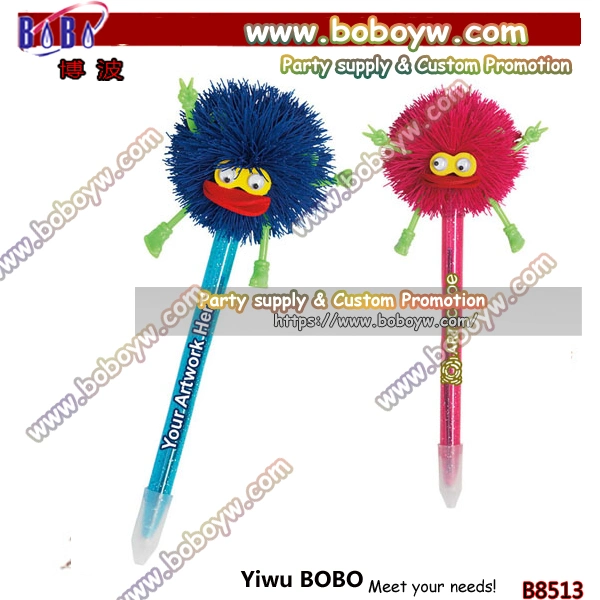 Christmas Gift Birthday Gift POM POM Gel Pen School Stationery Set (B8533)