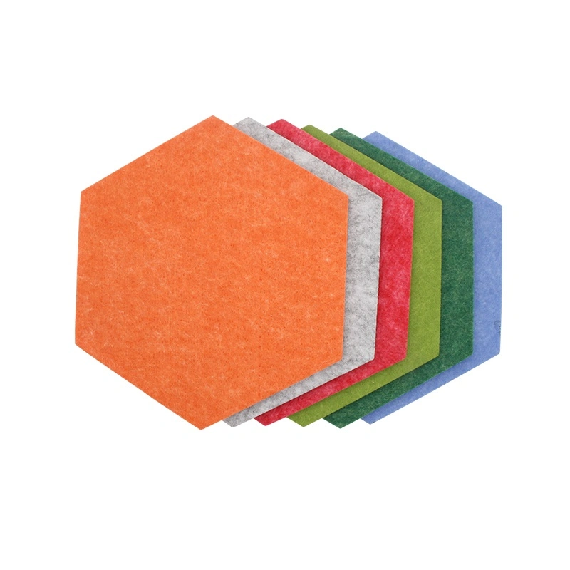 Hexagon Sound Absorption Board Pet Acoustic Decorative Wall Panel