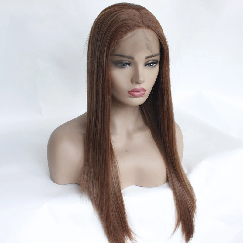 Inches Long Heat Resistant Lace Front Wig Brown