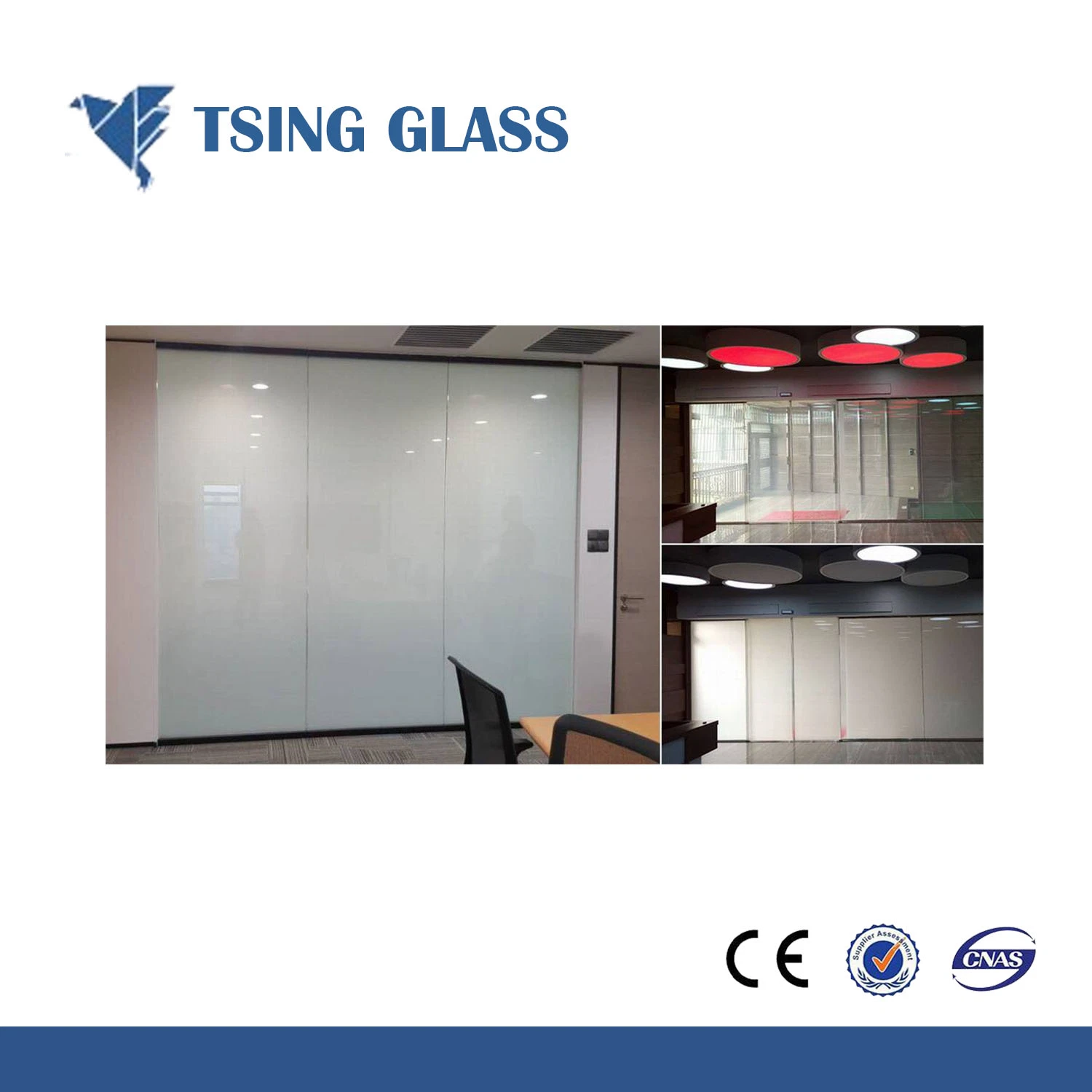 Safety Pdlc Film/ Laminated Smart Glass /Smart Film for Office Partition