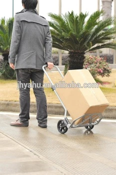 Heavy Duty Steel Foldable Stair Climbing Hand Truck Hand Pallet Truck Rubber Wheel (YH-HK013C)