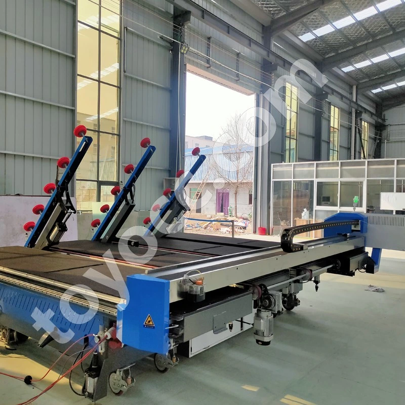 CNC Automatic Sintered Stone Cutting Machine Different Shape Glass Cutting Production Line Glass Loading Cutting Machine for Glass Manufacturing and Processing