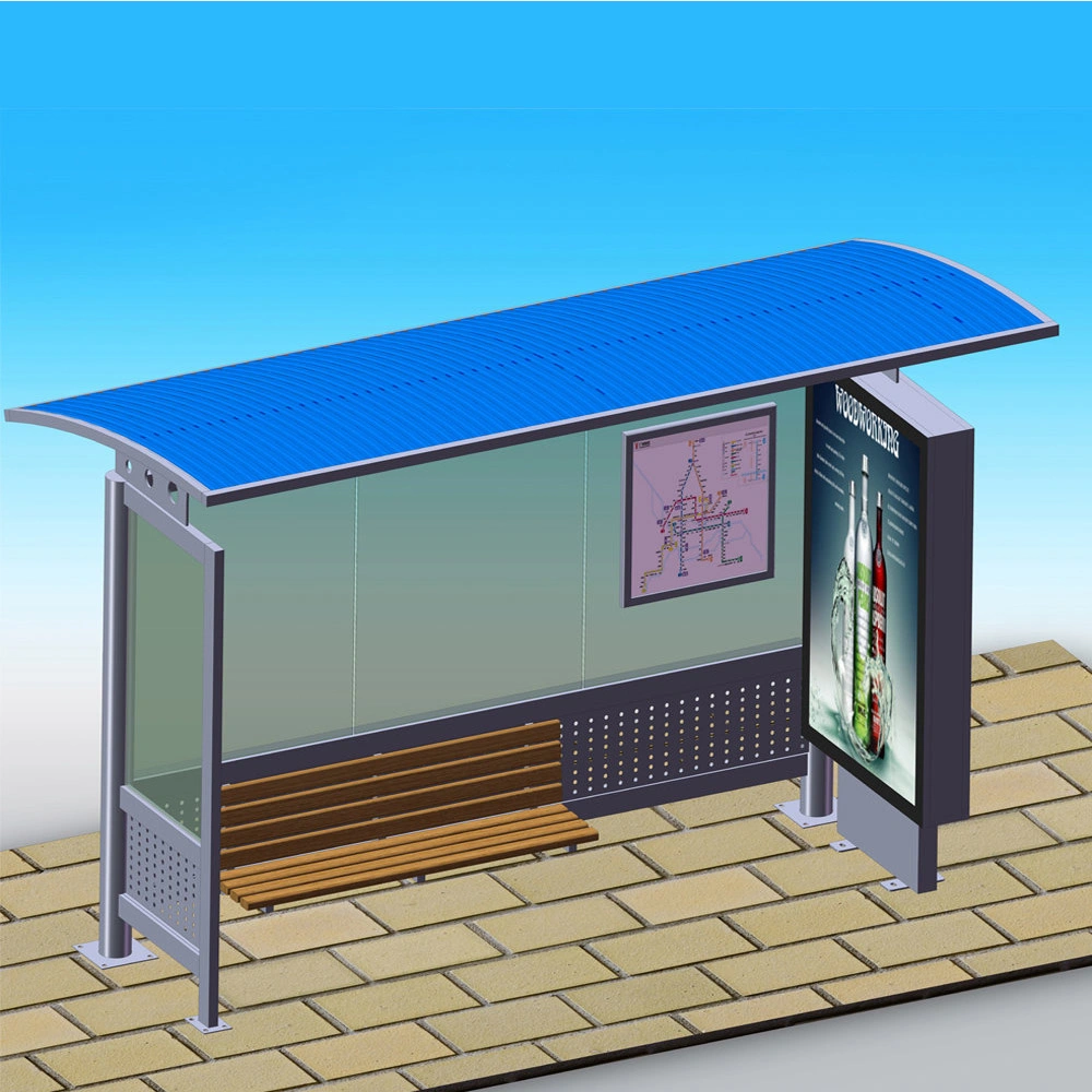 Outdoor Street Furniture Solar Bus Shelter