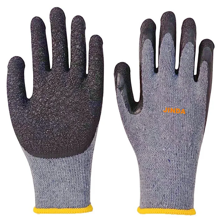 Latex Crinkle Coated Labor Protective Construction Mechanical Safety Work Gloves