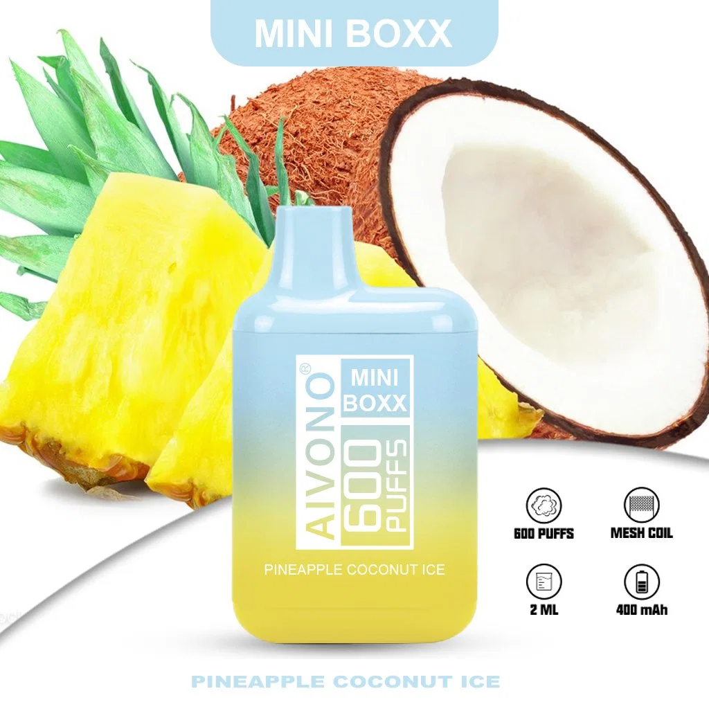 Boxx Aim-Mini 600 Puff Barra 2% 5% de la nicotina 400mAh Batería recargable de Vape desechable cigarrillo E Perdido de la bobina de malla María Vape sabores varios