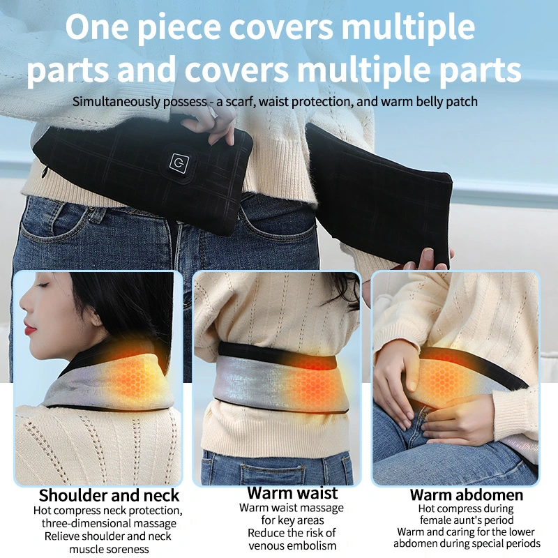 Dernier design massage USB Foulard d'hiver chauffé produits de massage chauffage Écharpes Smart améliorée Smart Heating Foulard