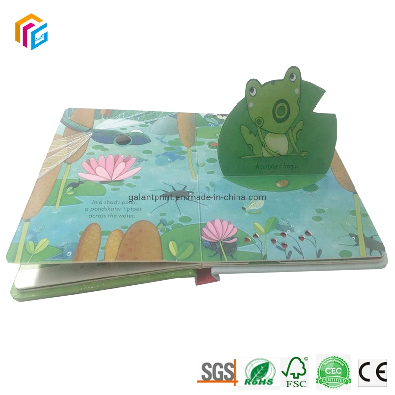 Custom Experienced Hardcover Color Story Picture Book Spot UV Baby Kids Lift Flap Children Book Printing